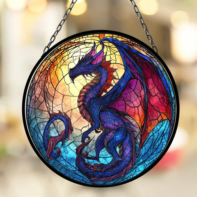 🎄2024 Christmas Gift 50% Off--Acrylic Colorful Dragon Suncatcher Ornament
